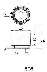 BE-808 Japan Parts rodillo, cadena de distribución