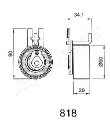 BE-818 Japan Parts rodillo, cadena de distribución