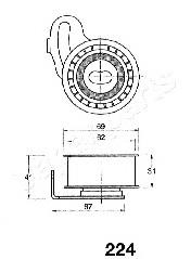 BE-224 Japan Parts rodillo, cadena de distribución