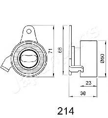 BE214 Japan Parts rodillo, cadena de distribución