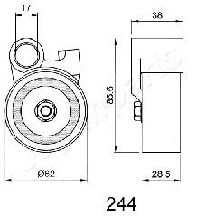 BE-244 Japan Parts rodillo, cadena de distribución