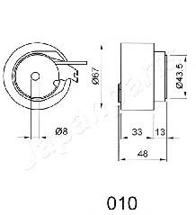 BE-010 Japan Parts rodillo, cadena de distribución