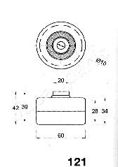 BE-121 Japan Parts rodillo intermedio de correa dentada