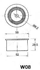 BE-W08 Japan Parts rodillo intermedio de correa dentada