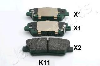 PP-K11AF Japan Parts pastillas de freno traseras