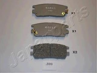 PP-599AF Japan Parts pastillas de freno traseras