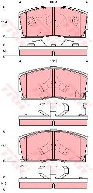 GDB3166 TRW pastillas de freno delanteras