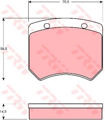 Pastillas de freno traseras GDB973 TRW