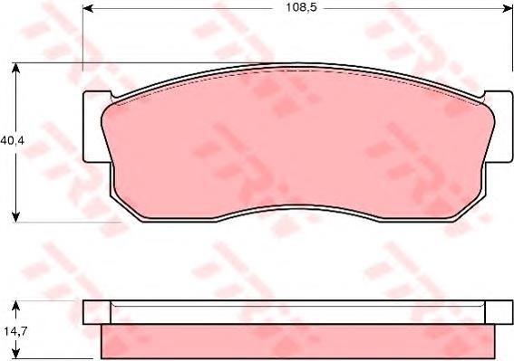 GDB988 TRW pastillas de freno delanteras