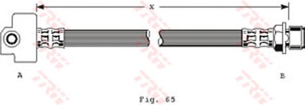 PHA232 TRW tubo flexible de frenos trasero