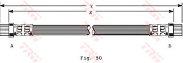 PHA224 TRW tubo flexible de frenos trasero