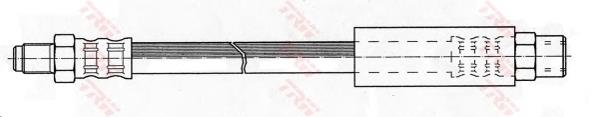 PHB256 TRW tubo flexible de frenos trasero