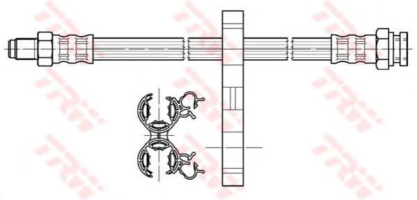 PHB306 TRW tubo flexible de frenos trasero