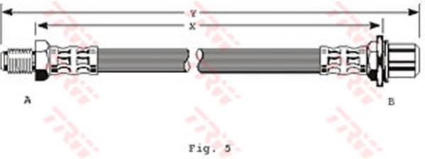 PHB181 TRW tubo flexible de frenos trasero