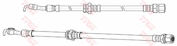 PHD948 TRW tubo flexible de frenos trasero izquierdo