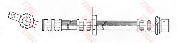 PHD374 TRW tubo flexible de frenos trasero izquierdo