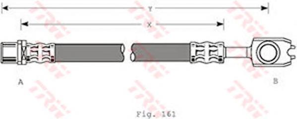 PHD350 TRW tubo flexible de frenos trasero