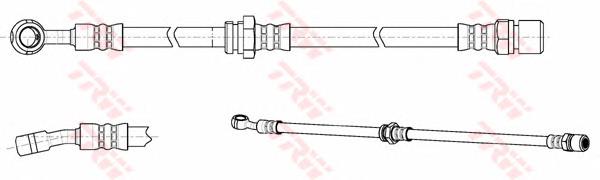 PHD992 TRW tubo flexible de frenos delantero izquierdo