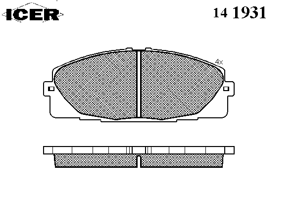 141931 Icer pastillas de freno delanteras