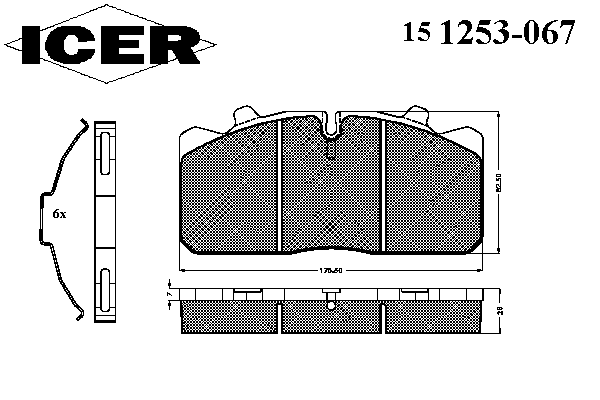 151253067 Icer pastillas de freno delanteras