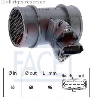 101038 Facet sensor de flujo de aire/medidor de flujo (flujo de aire masibo)