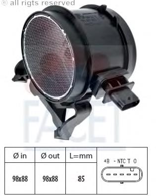 10.1355 Facet sensor de flujo de aire/medidor de flujo (flujo de aire masibo)