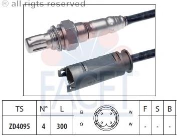 107963 Facet sonda lambda, sensor de oxígeno despues del catalizador izquierdo