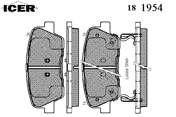 181954 Icer pastillas de freno traseras