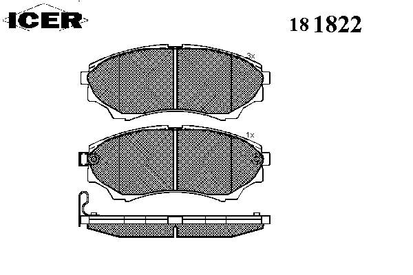 181822 Icer pastillas de freno delanteras