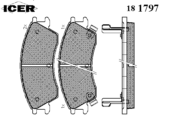 181797 Icer pastillas de freno delanteras