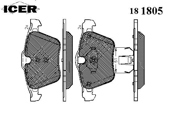 181805 Icer pastillas de freno delanteras