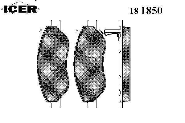 181850 Icer pastillas de freno delanteras