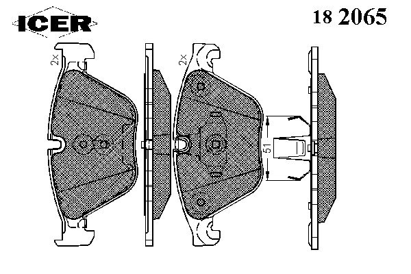 182065 Icer pastillas de freno delanteras