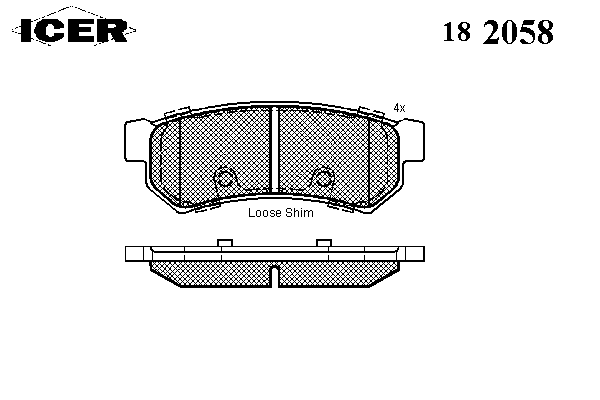 182058 Icer pastillas de freno traseras