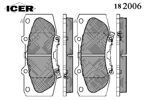 182006 Icer pastillas de freno delanteras