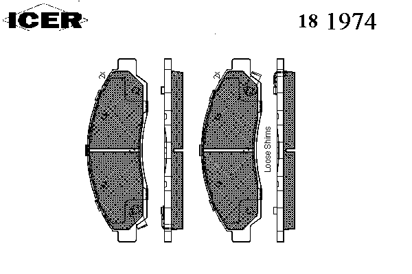 181974 Icer pastillas de freno delanteras