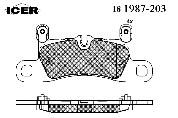 181987-203 Icer pastillas de freno traseras