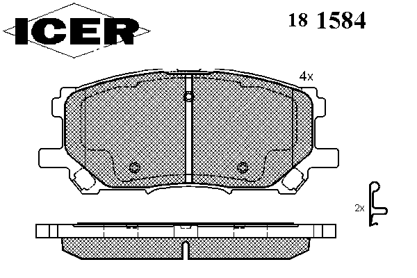 181584 Icer pastillas de freno delanteras