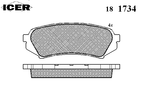 181734 Icer pastillas de freno traseras