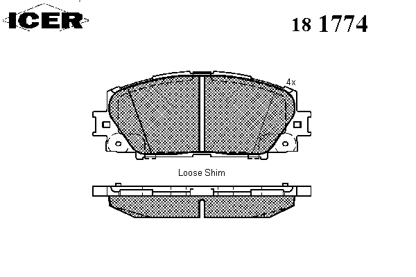 181774 Icer pastillas de freno delanteras