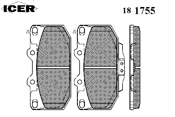 181755 Icer pastillas de freno delanteras