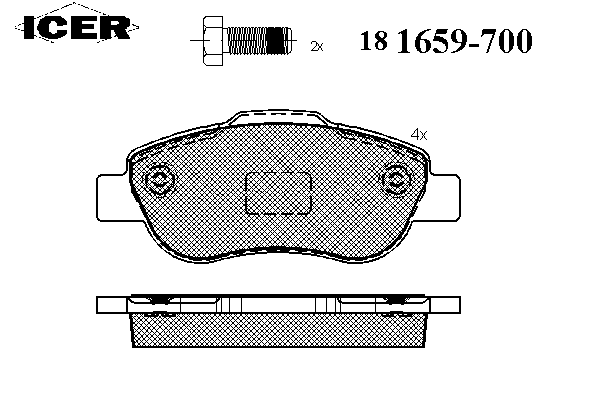 181659-700 Icer pastillas de freno delanteras