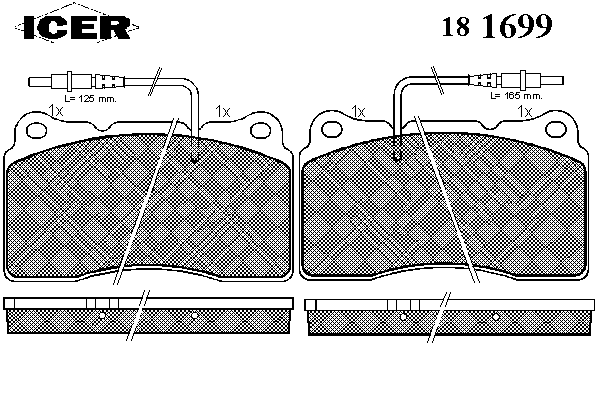 181699 Icer pastillas de freno delanteras