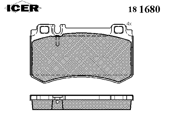 181680 Icer pastillas de freno traseras