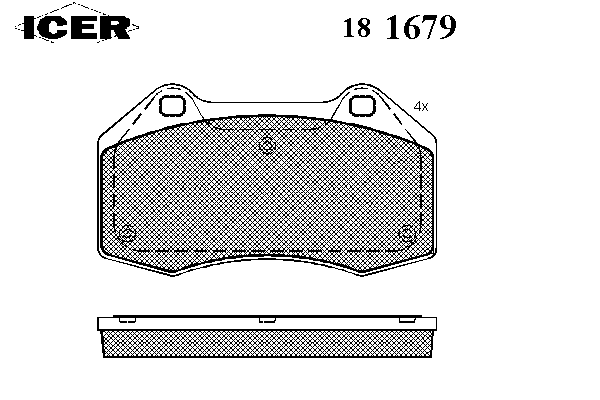 181679 Icer pastillas de freno delanteras