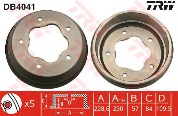 6008178 Ford freno de tambor trasero