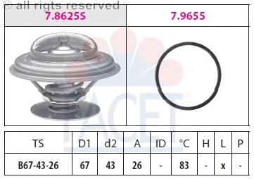 78625 Facet termostato, refrigerante