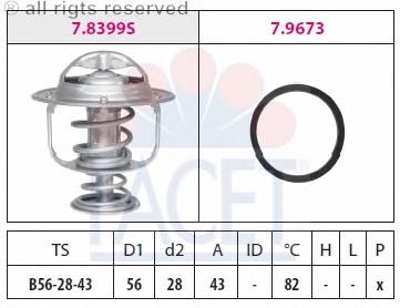 7.8683 Facet termostato, refrigerante