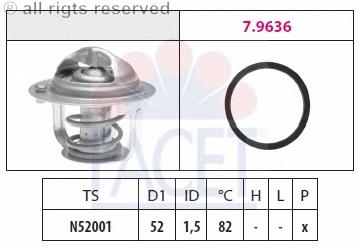 7.8679 Facet termostato, refrigerante