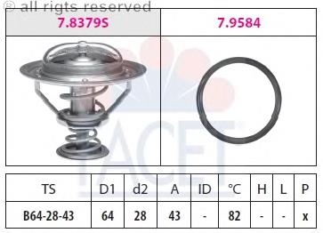 7.8649 Facet termostato, refrigerante